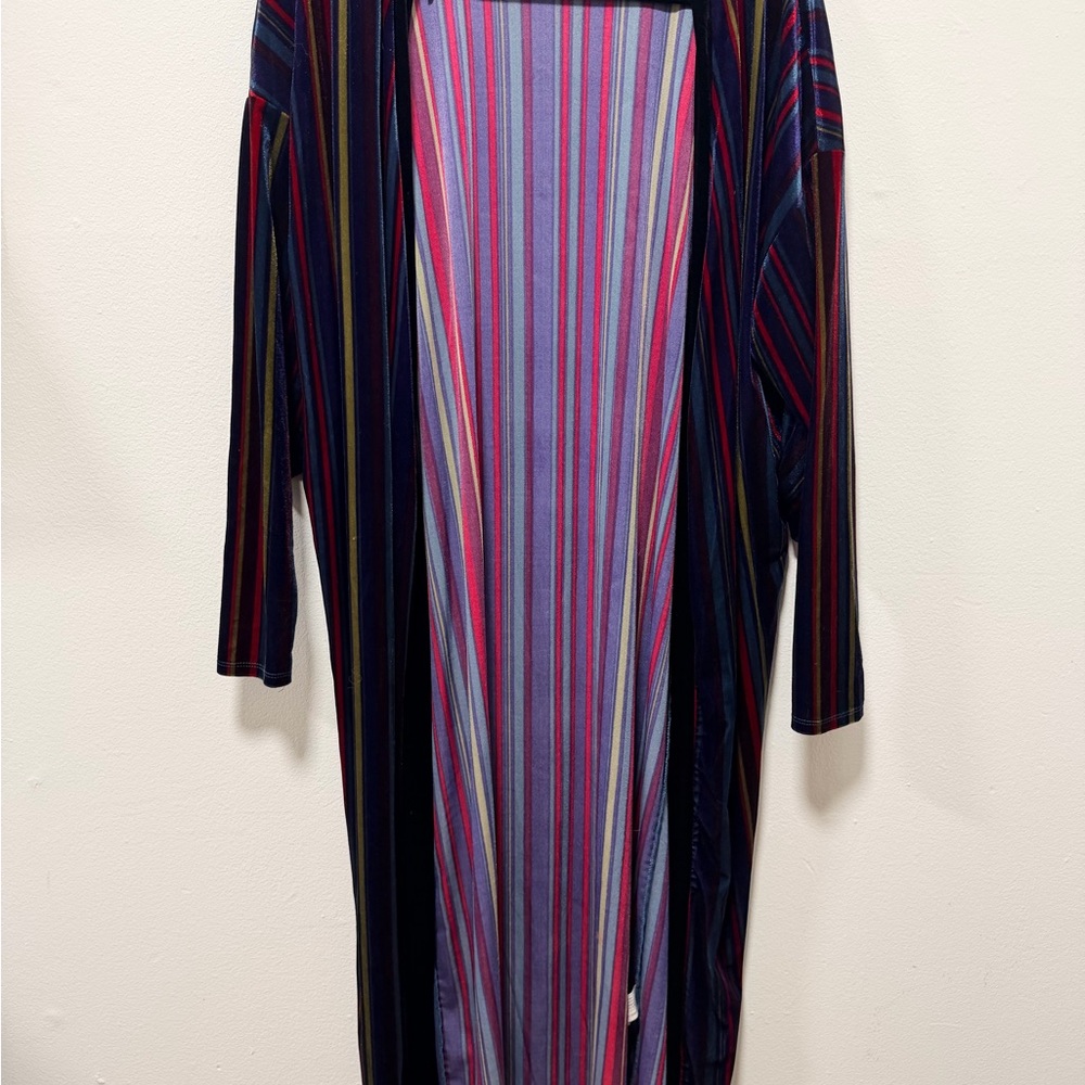 Zara Multicolor Striped Long Duster